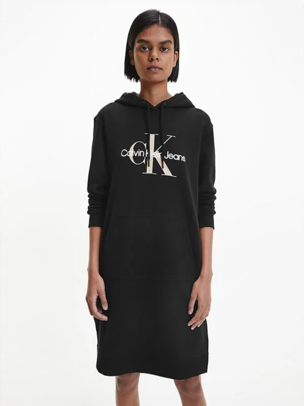 Calvin Klein dámské černé mikinošaty - XS (BEH)