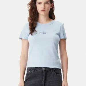 Calvin Klein dámské světle modré tričko - XS (CUI)