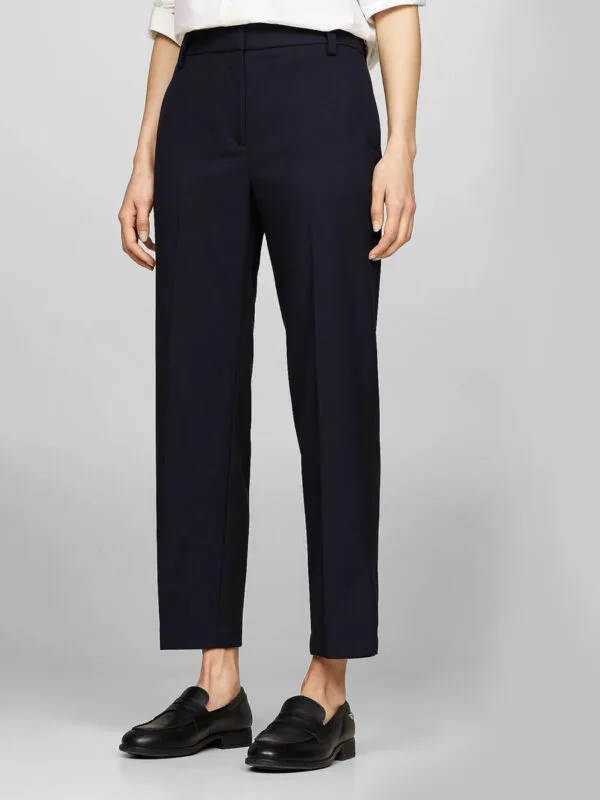 Tommy Hilfiger dámské tmavě modré kalhoty - 38 (DW5)