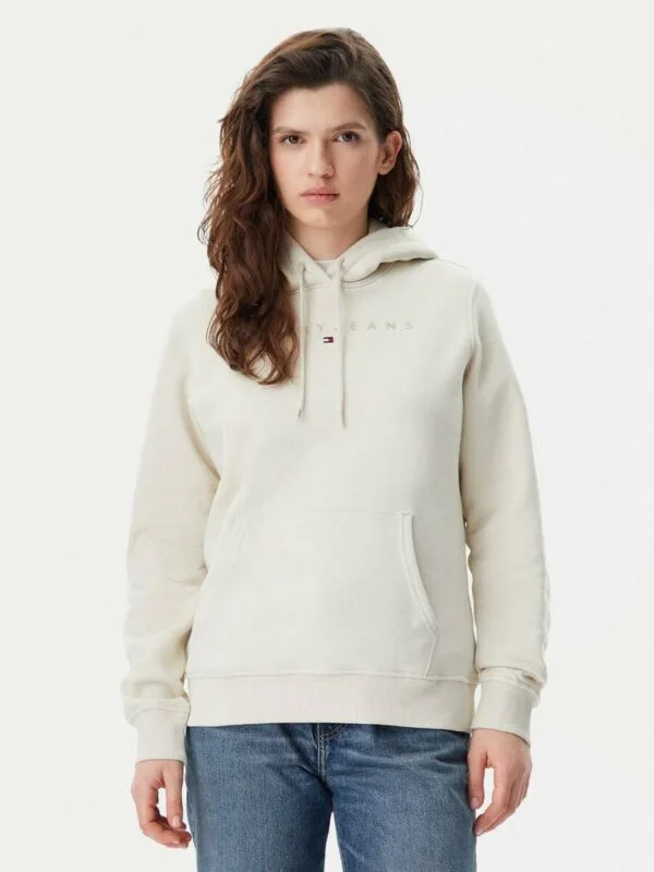 Tommy Jeans dámská béžová mikina - XS (ACG)