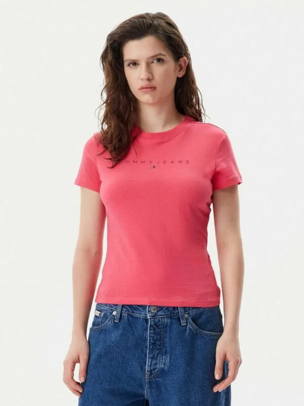 Tommy Jeans dámské růžové tričko - XS (XI2)