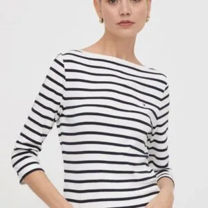 Tommy Hilfiger dámské pruhované tričko  - XS (0BF)