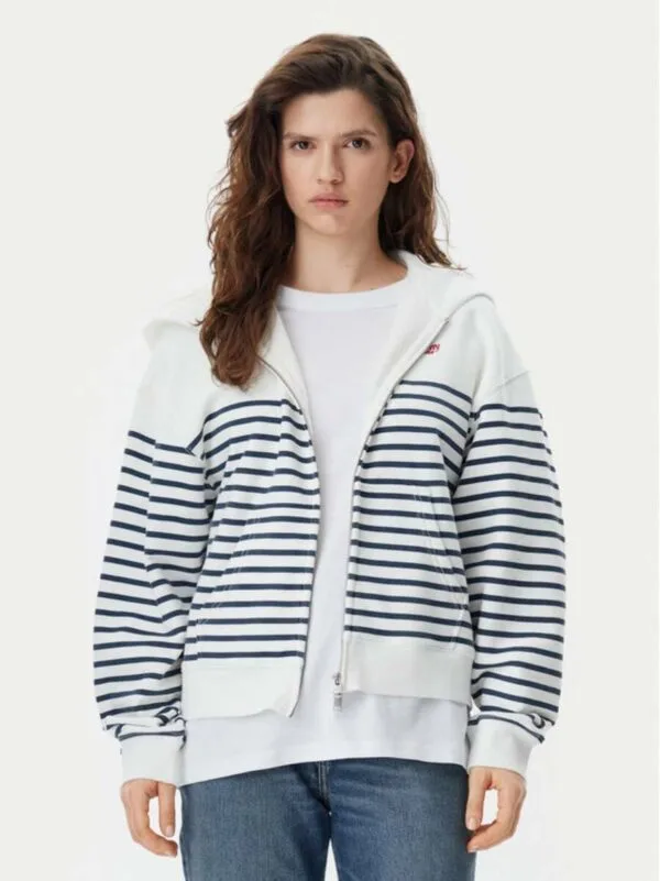 Tommy Jeans dámská pruhovaná mikina - XS (0FC)