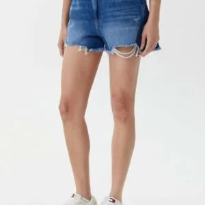 Tommy Jeans dámské džínové šortky - 32/NI (1BK)