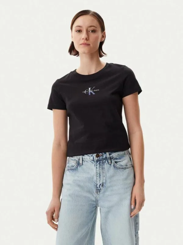 Calvin Klein dámské černé tričko - XS (BEH)