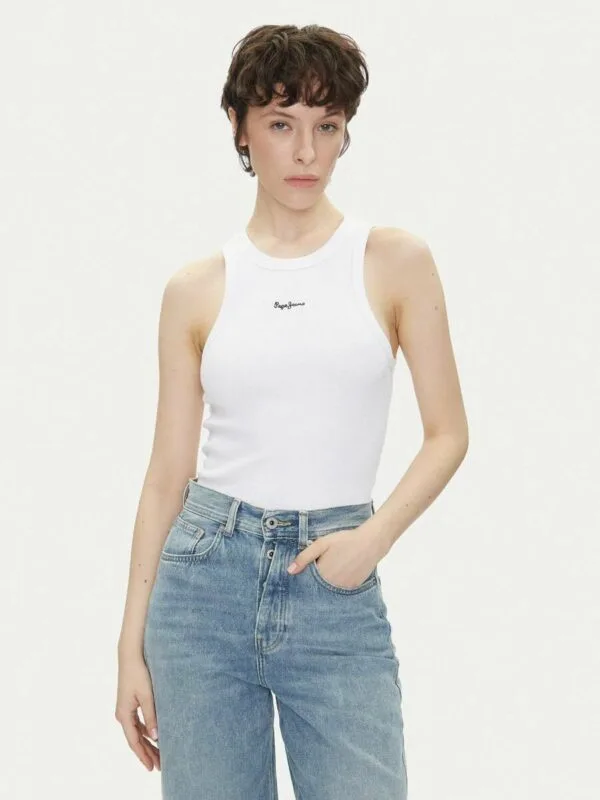 Pepe Jeans dámské bílé tílko MARIAN - XS (800)