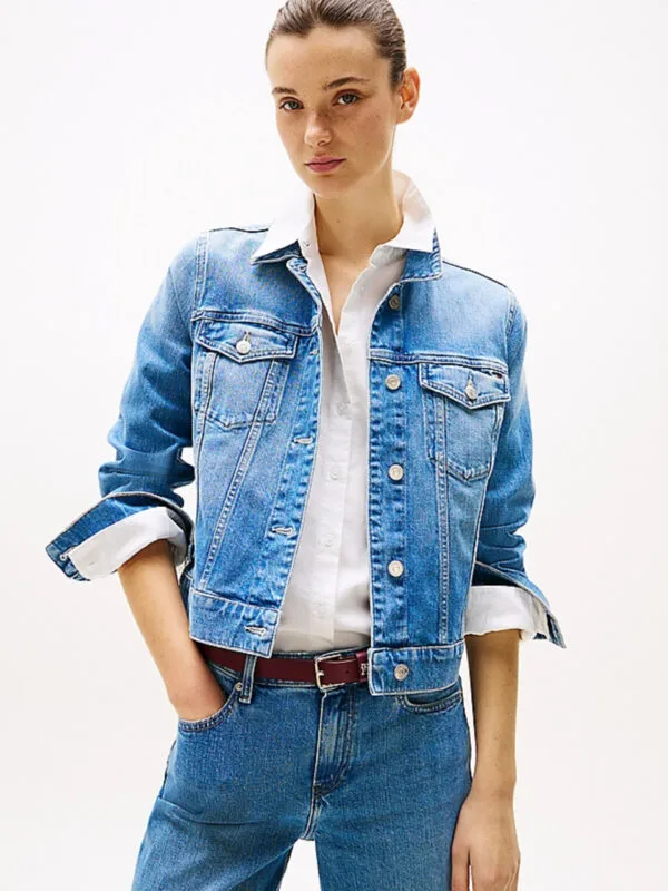 Tommy Hilfiger dámská džínová bunda  - 42 (1A7)