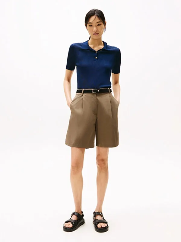 Tommy Hilfiger dámské khaki šortky - 40 (GW9)