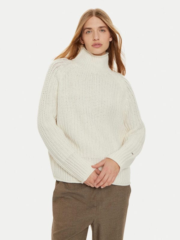 Tommy Hilfiger dámský bílý svetr - XS (Z00)