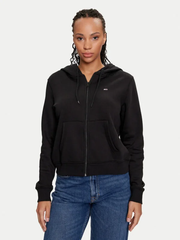 Tommy Jeans dámská černá mikina - XS (BDS)