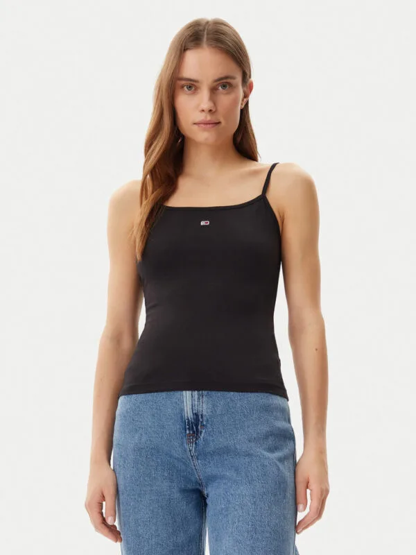Tommy Jeans dámské černé tílko - XS (BDS)