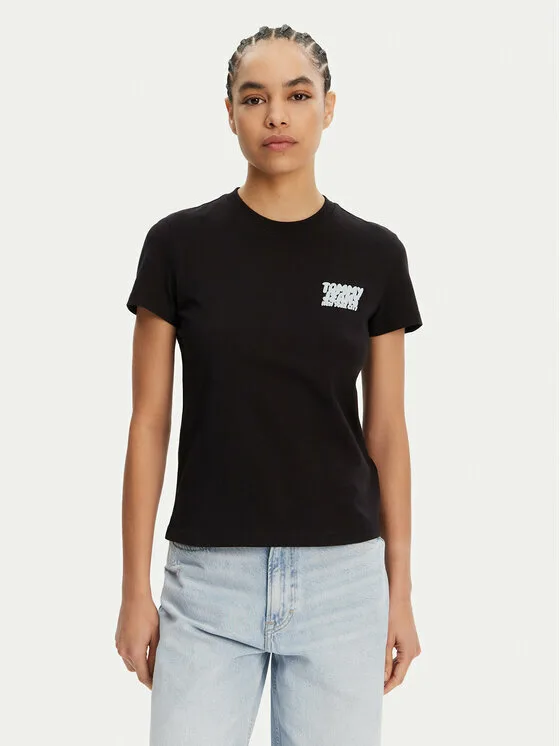 Tommy Jeans dámské černé tričko - XS (BDS)