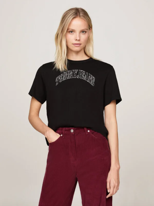 Tommy Jeans dámské černé tričko - XS (BDS)