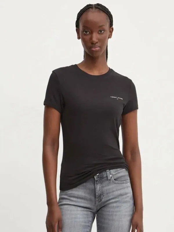 Tommy Jeans dámské černé tričko - XS (BDS)
