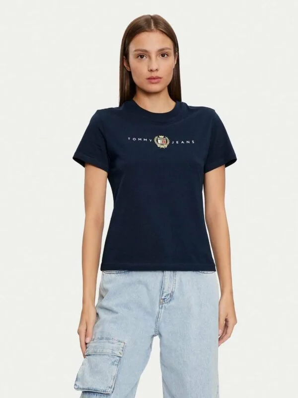 Tommy Jeans dámské modré tričko - XS (C1G)