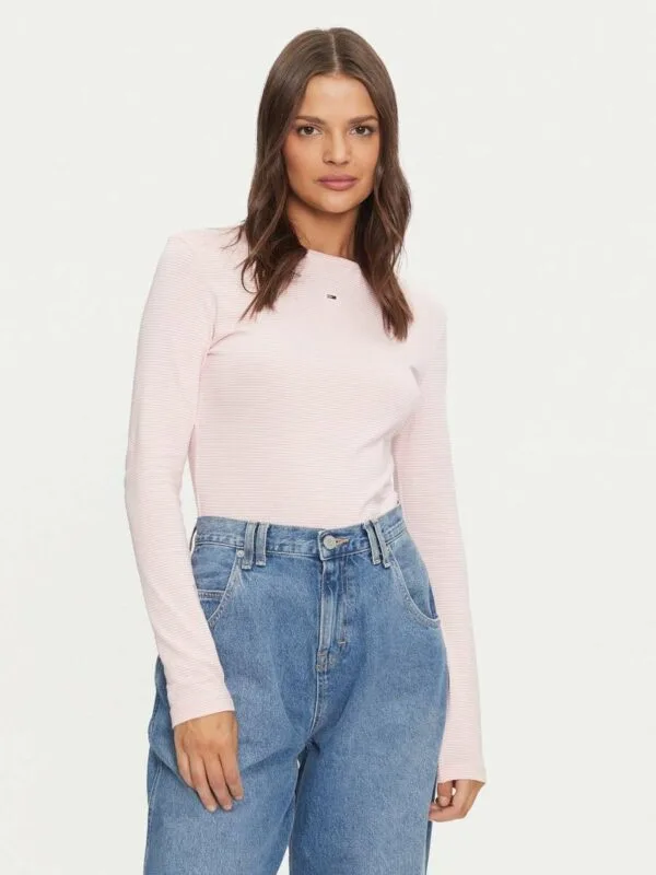 Tommy Jeans dámské pruhované tričko - S (0D3)