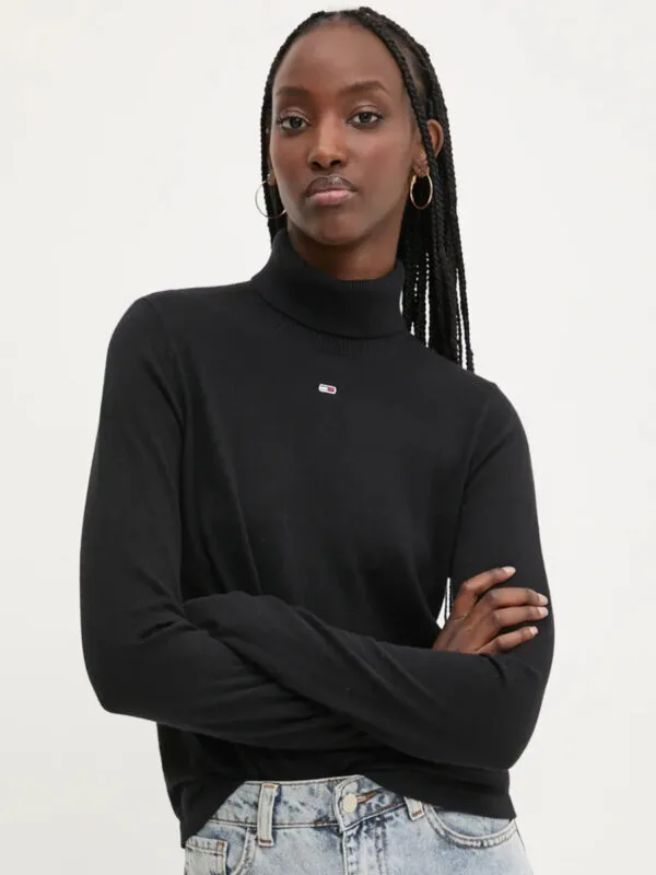 Tommy Jeans dámský černý rolák - XS (BDS)