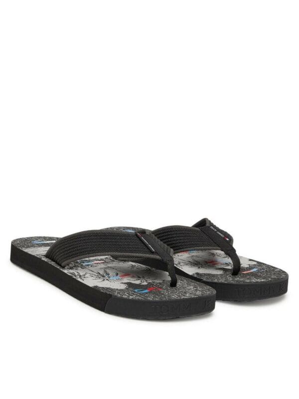 Tommy Jeans pánské černé žabky - 46 (BDS)