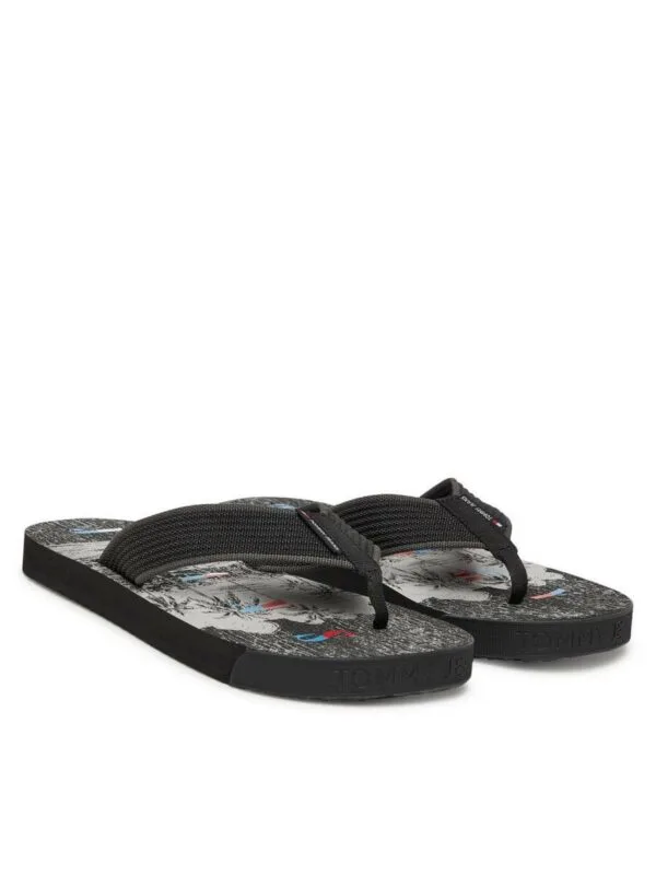 Tommy Jeans pánské černé žabky - 46 (BDS)