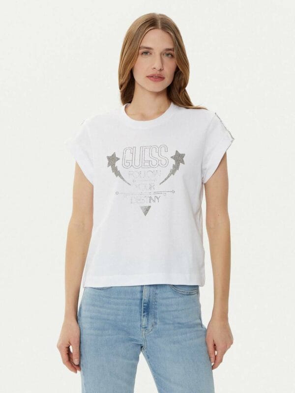 Guess dámské bílé tričko - XS (G011)
