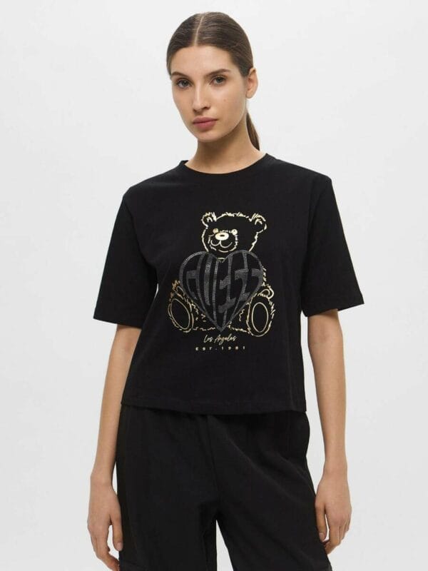 Guess dámské černé tričko - XS (JBLK)
