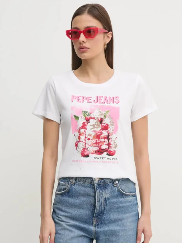 Pepe Jeans dámské bílé tričko - XS (800)