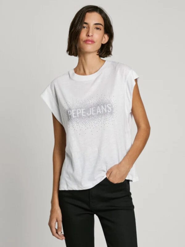 Pepe Jeans dámské bílé tričko - XS (800)