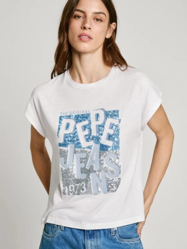 Pepe Jeans dámské bílé tričko - XS (800)
