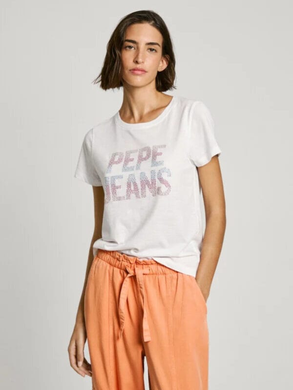 Pepe Jeans dámské bílé tričko - XS (800)