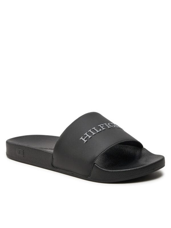Tommy Hilfiger pánské černé pantofle - 46 (BDS)