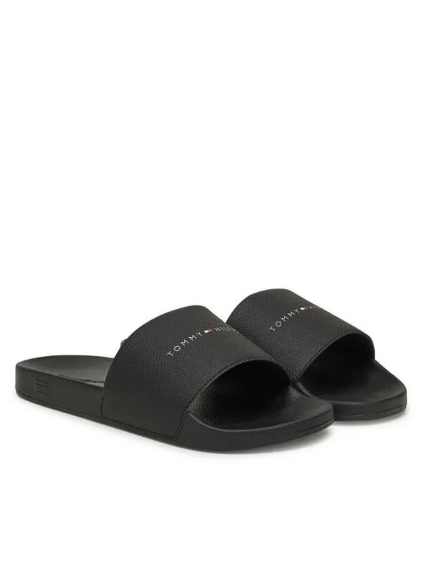 Tommy Hilfiger pánské černé pantofle - 46 (BDS)