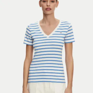 Tommy Hilfiger dámské pruhované tričko - XS (0FN)