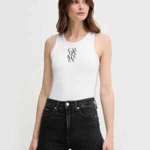 Calvin Klein dámské bílé tílko - XS (YAA)