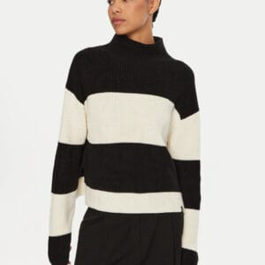 Calvin Klein černobílý pruhovaný svetr J20J224227 L