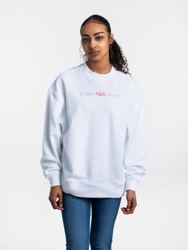 Calvin Klein dámská bílá mikina J20J223080 M