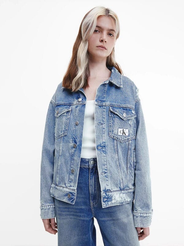Calvin Klein dámská modrá džínová bunda J20J219207 L
