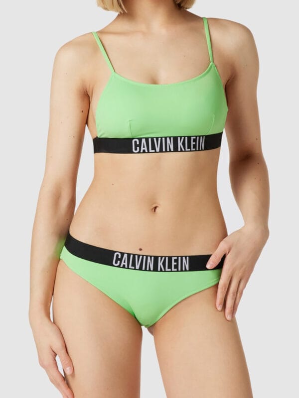 Calvin Klein dámská zelená plavková podprsenka KW0KW01965 L