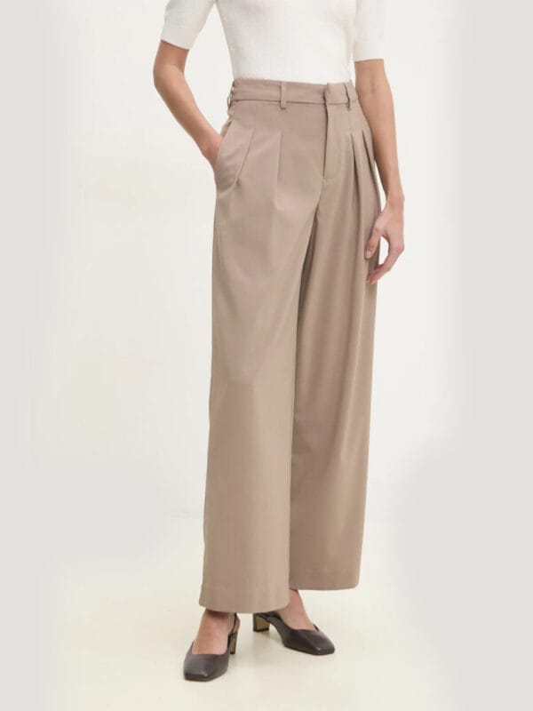 Calvin Klein dámské béžové kalhoty J20J224849 30/NI