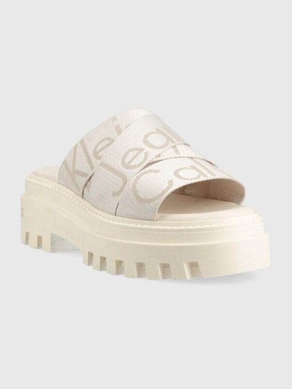 Calvin Klein dámské béžové pantofle TOOTHY YW0YW00949 41
