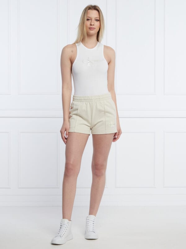 Calvin Klein dámské béžové teplákové šortky J20J218042 M