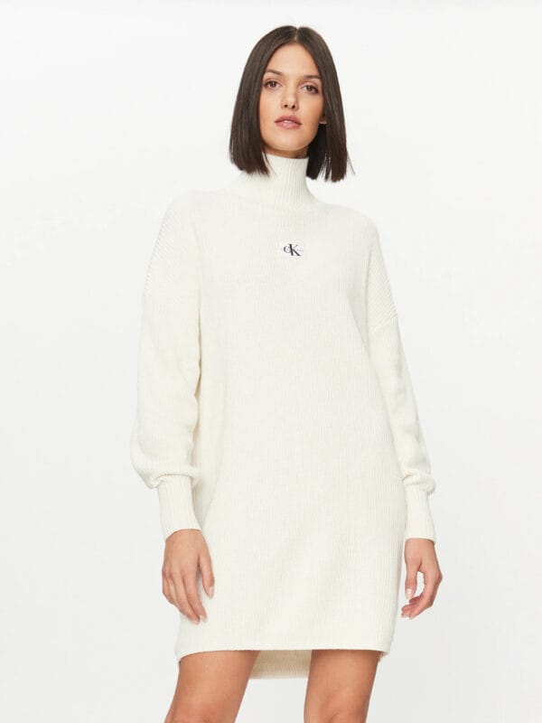 Calvin Klein dámské bílé úpletové šaty J20J221992 XS