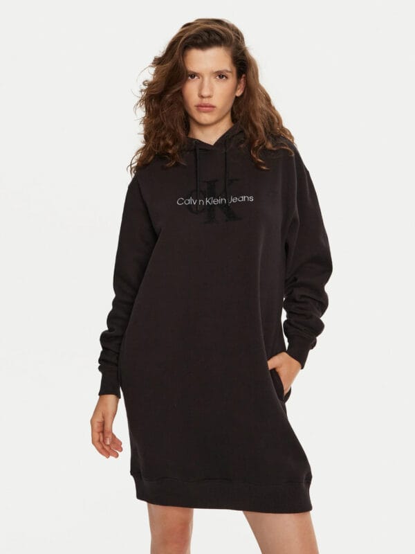 Calvin Klein dámské černé mikinové šaty J20J224685 XL