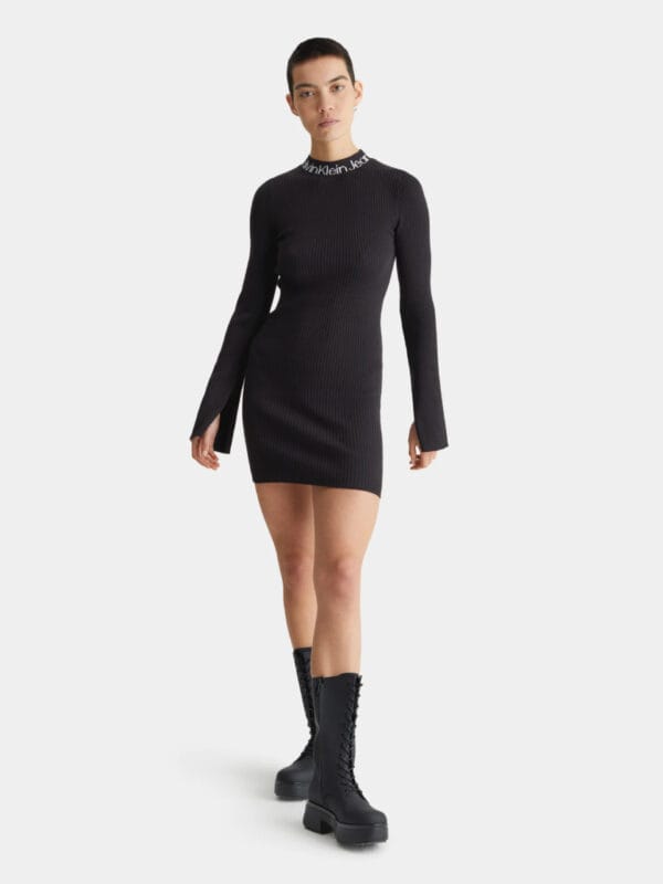 Calvin Klein dámské černé úpletové šaty J20J222719 S