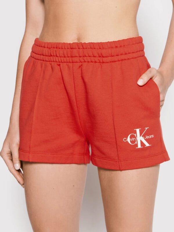 Calvin Klein dámské červené teplákové šortky J20J218042 L