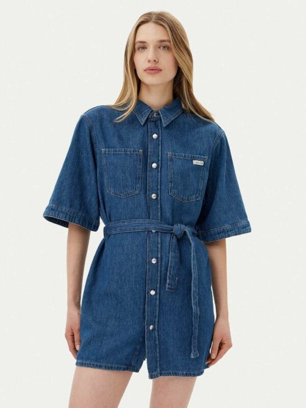 Calvin Klein dámské modré džínové šaty J20J225169 L