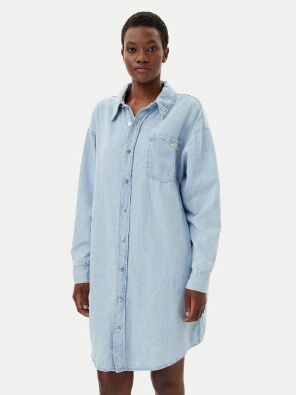 Calvin Klein dámské modré košilové šaty J20J225172 M