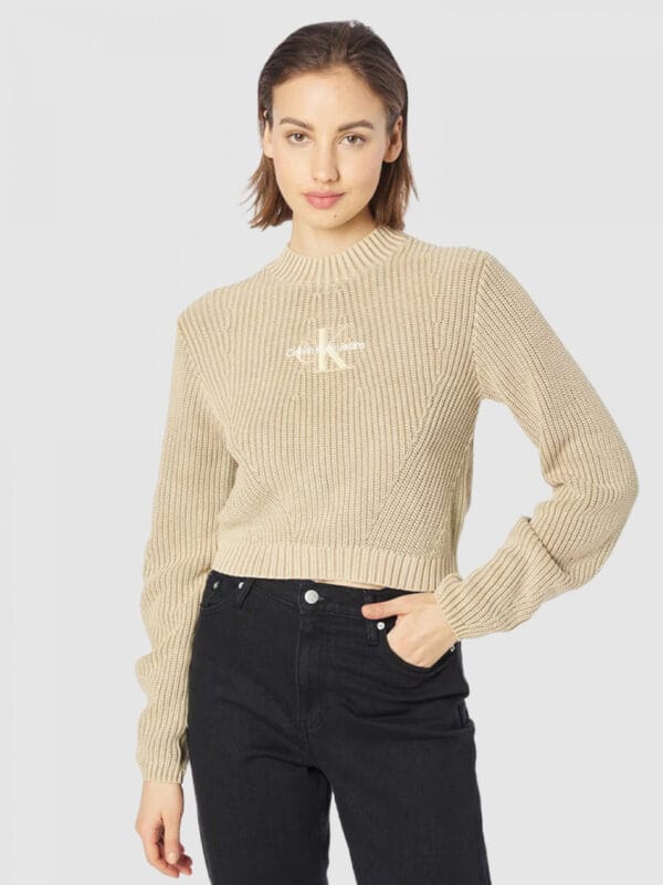 Calvin Klein dámský béžový svetr J20J220447 L