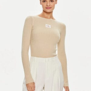 Calvin Klein dámský béžový svetr J20J223611 S