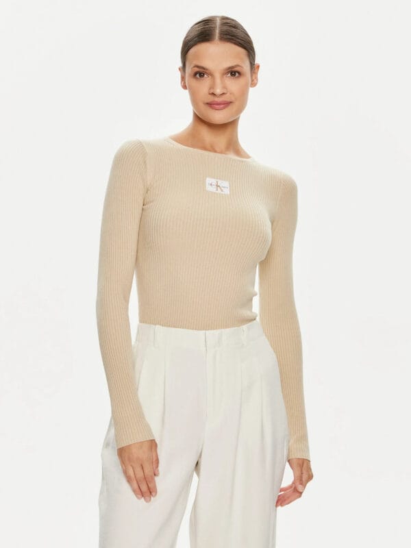 Calvin Klein dámský béžový svetr J20J223611 L