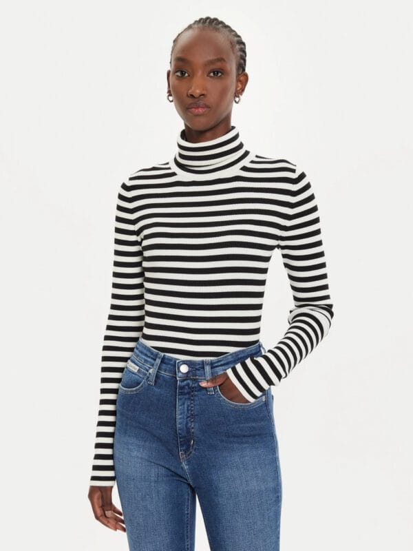 Calvin Klein dámský černobílý rolák J20J224225 L